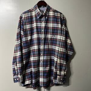Cinch Vintage Cotton Button Down Long Sleeves Plaid Shirt | Men's Size XL